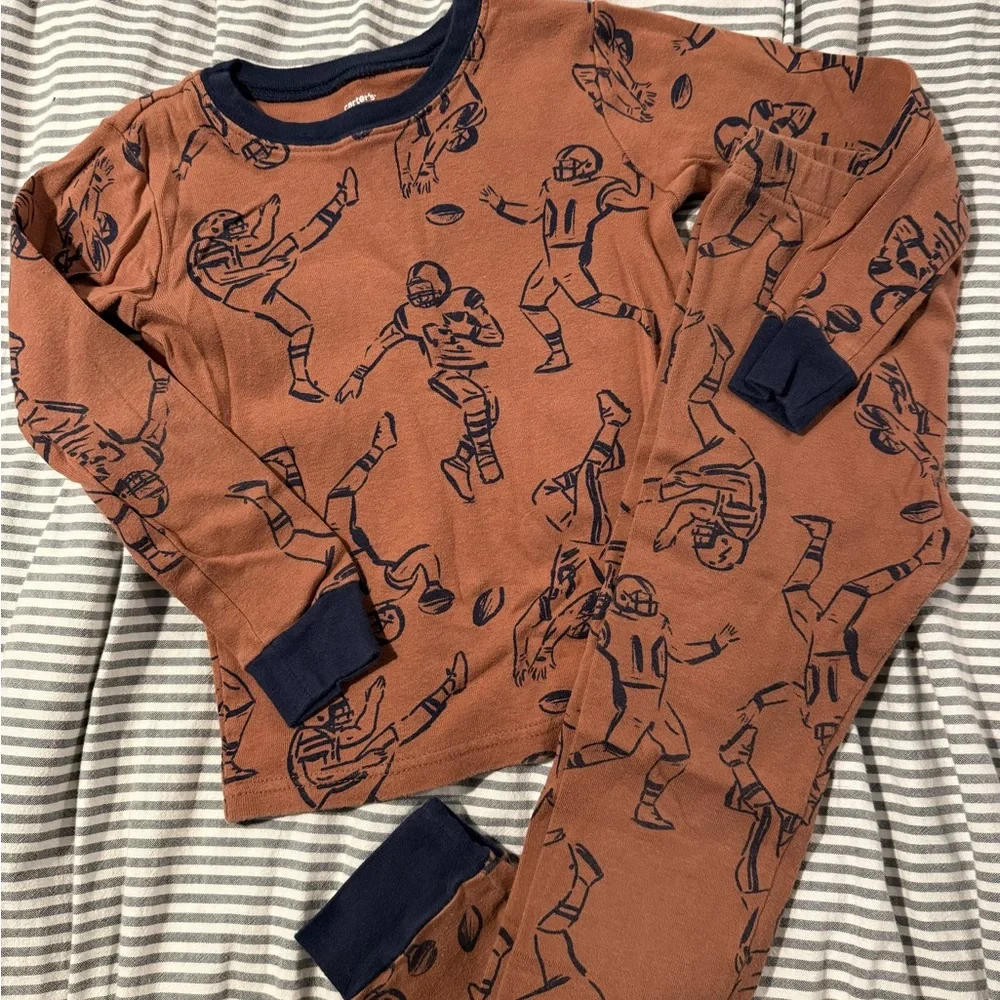 Carter’s Football Pajama Sets - Picture 2 of 3